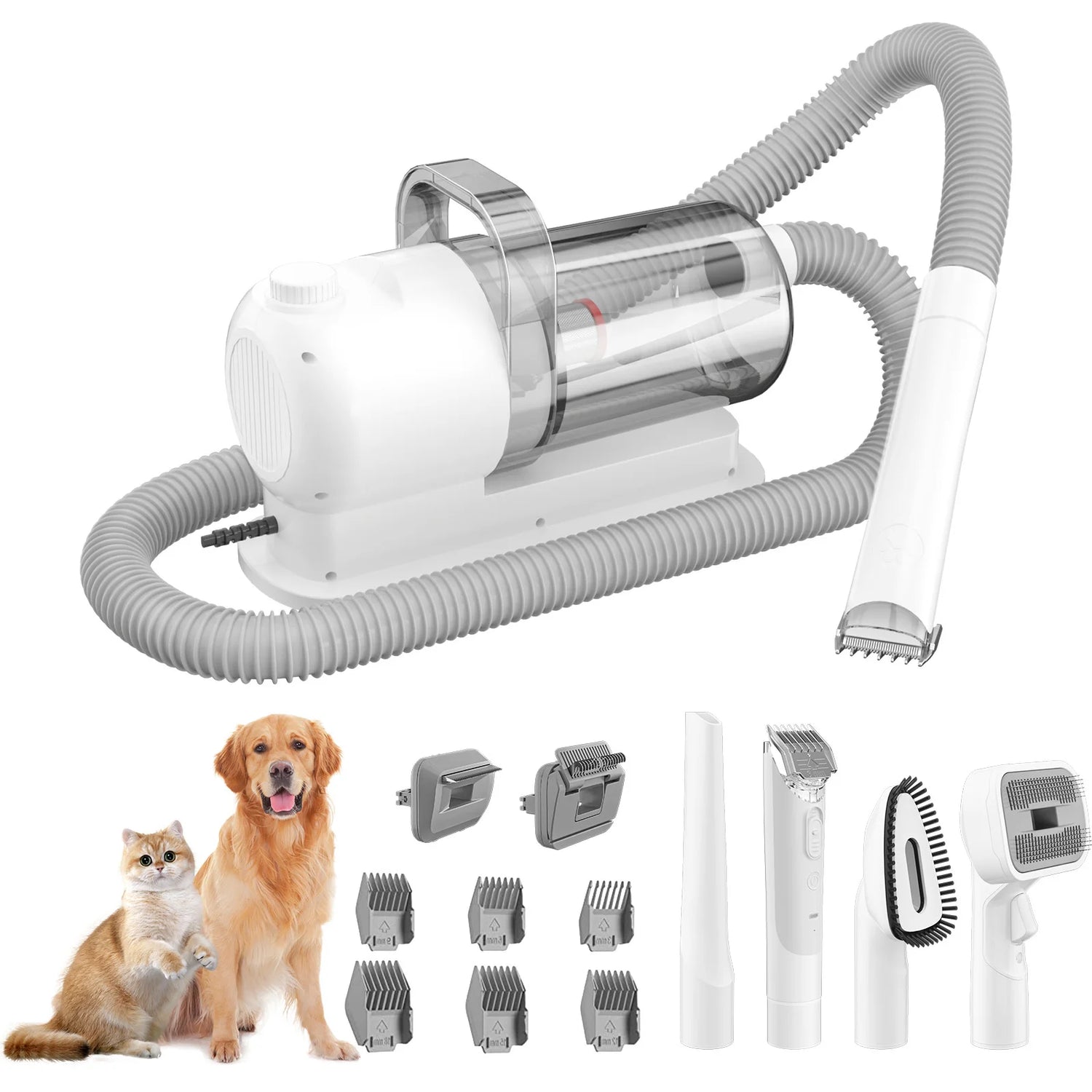 All-in-One 220V Pet Hair Trimmer & Vacuum Cleaner Set - Perfect for Dogs and Cats!