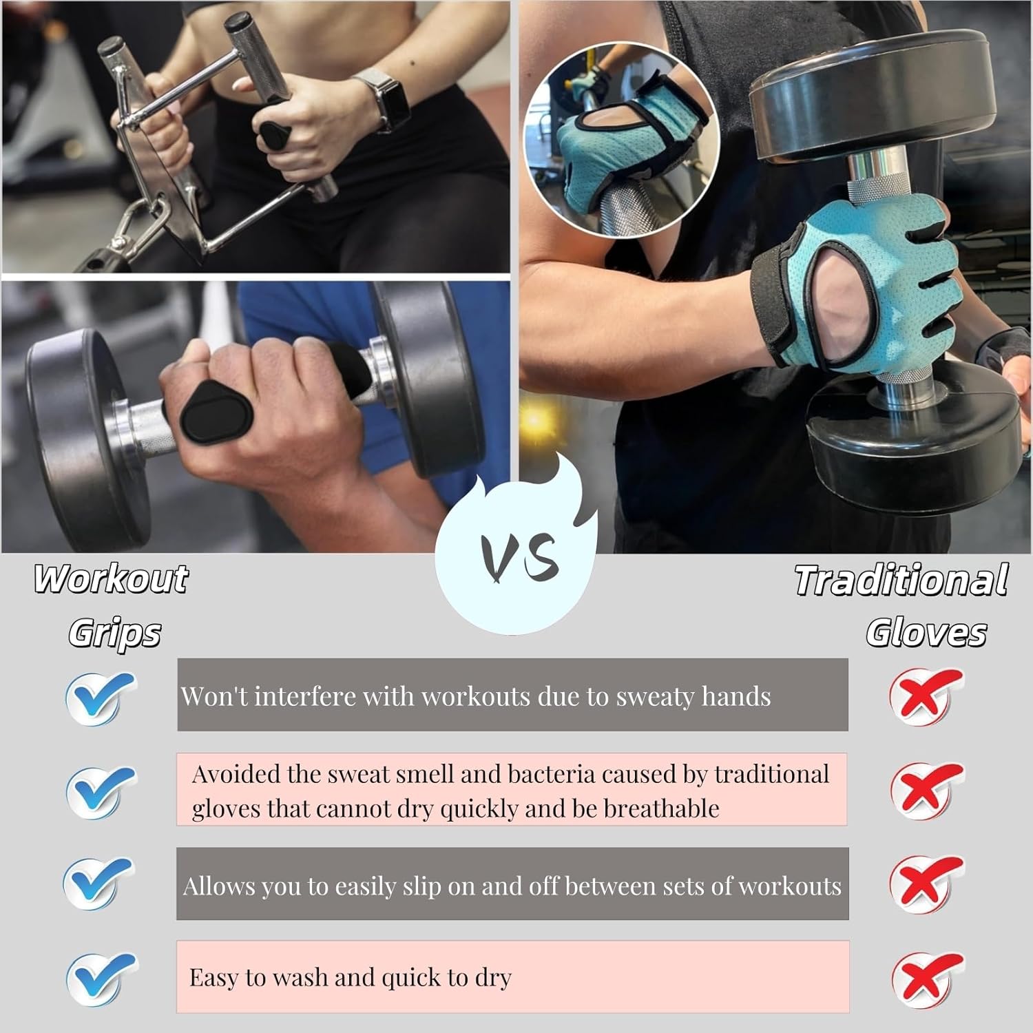 Ultimate Anti-Slip Workout Grips for Enhanced Performance - Ergonomic Silicone Gym Gloves for Men and Women - Perfect for Weightlifting and Fitness Training