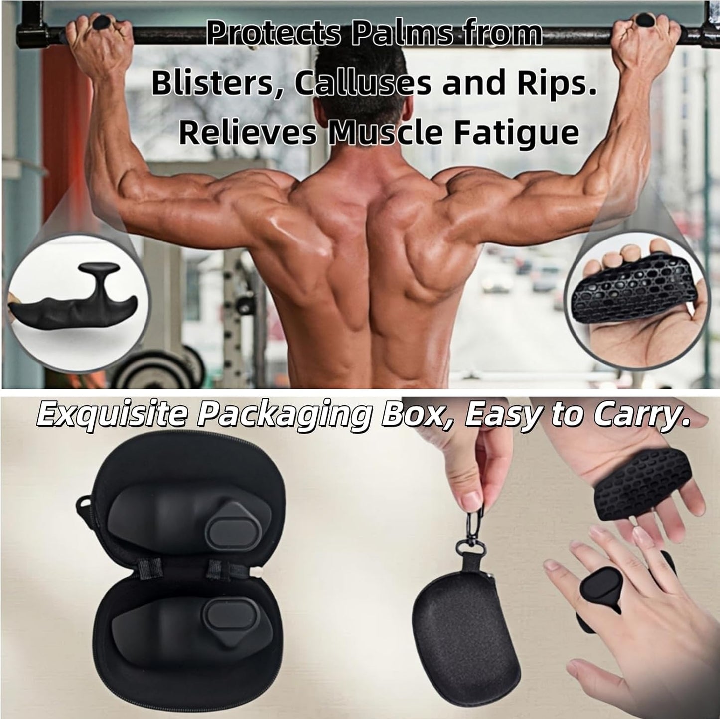Ultimate Anti-Slip Workout Grips for Enhanced Performance - Ergonomic Silicone Gym Gloves for Men and Women - Perfect for Weightlifting and Fitness Training
