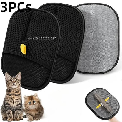 Revolutionary Pet Hair Cleaning Gloves - Double-Sided Grooming Tool for Effortless Cat & Dog Hair Removal on Sofas, Carpets & More (Available in 1-4 Pcs)