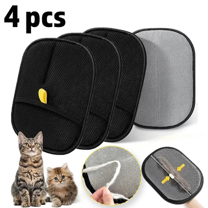 Revolutionary Pet Hair Cleaning Gloves - Double-Sided Grooming Tool for Effortless Cat & Dog Hair Removal on Sofas, Carpets & More (Available in 1-4 Pcs)