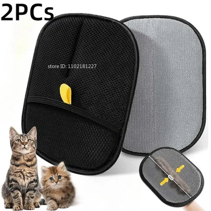 Revolutionary Pet Hair Cleaning Gloves - Double-Sided Grooming Tool for Effortless Cat & Dog Hair Removal on Sofas, Carpets & More (Available in 1-4 Pcs)
