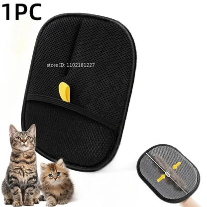 Revolutionary Pet Hair Cleaning Gloves - Double-Sided Grooming Tool for Effortless Cat & Dog Hair Removal on Sofas, Carpets & More (Available in 1-4 Pcs)